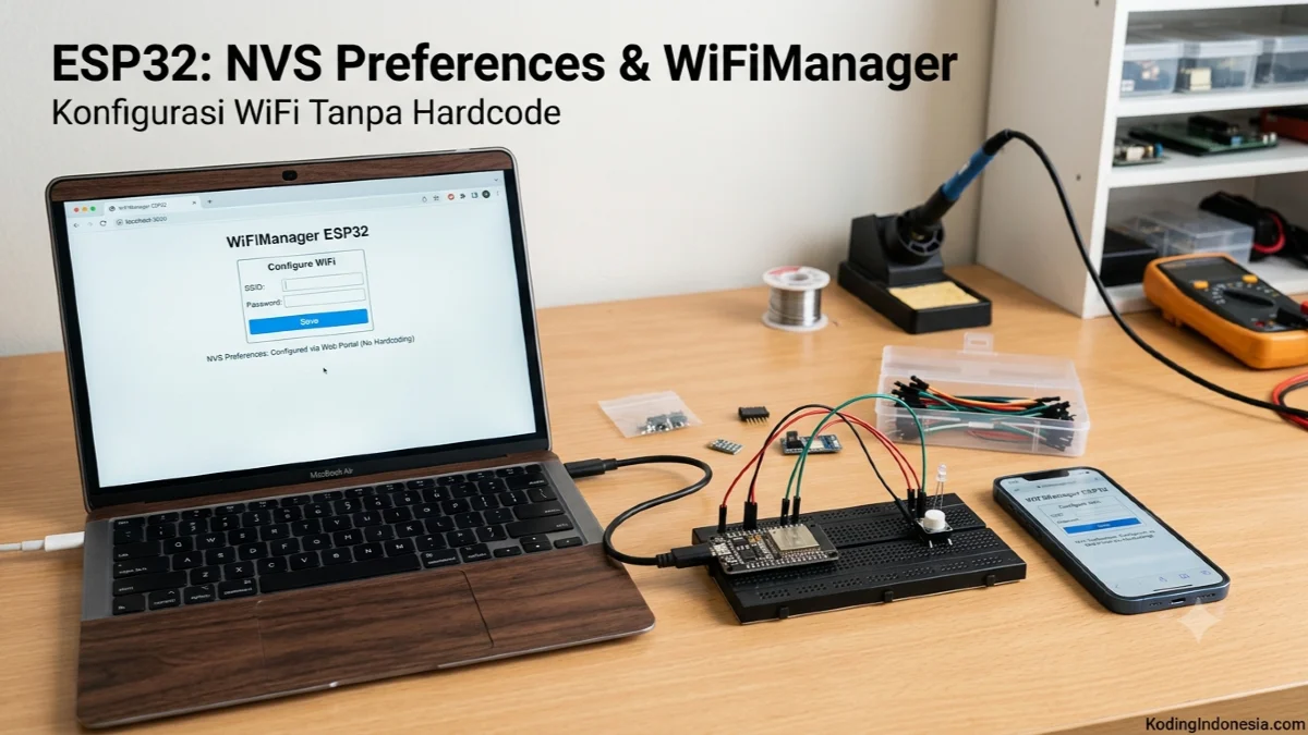 NVS Preferences + WiFiManager ESP32: Konfigurasi Tanpa Hardcode