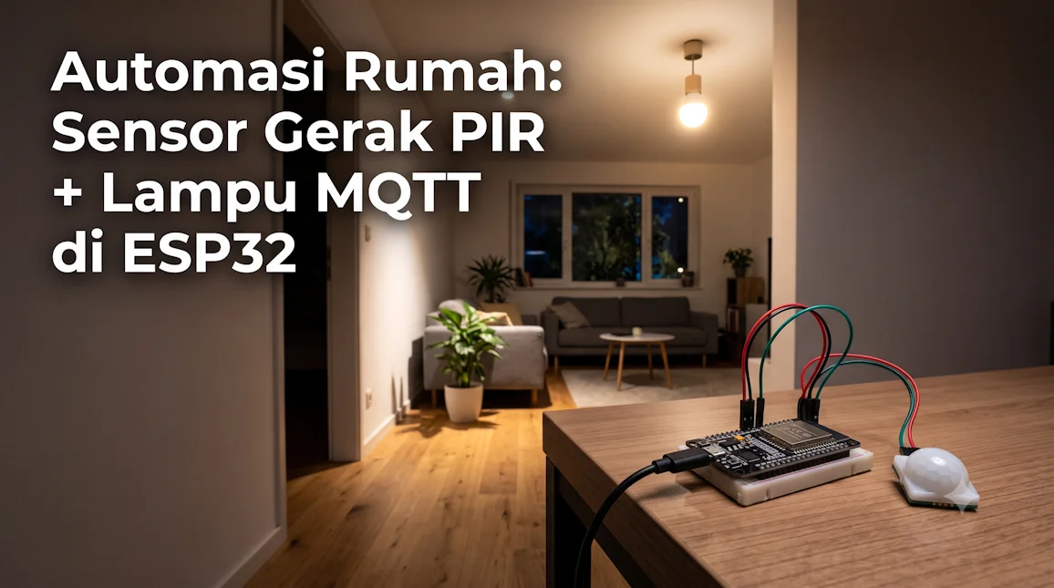 Automasi Rumah: Sensor Gerak PIR + Lampu MQTT di ESP32