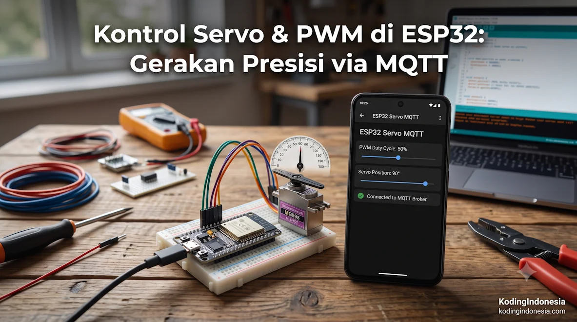 Kontrol Servo & PWM di ESP32: Gerakan Presisi via MQTT