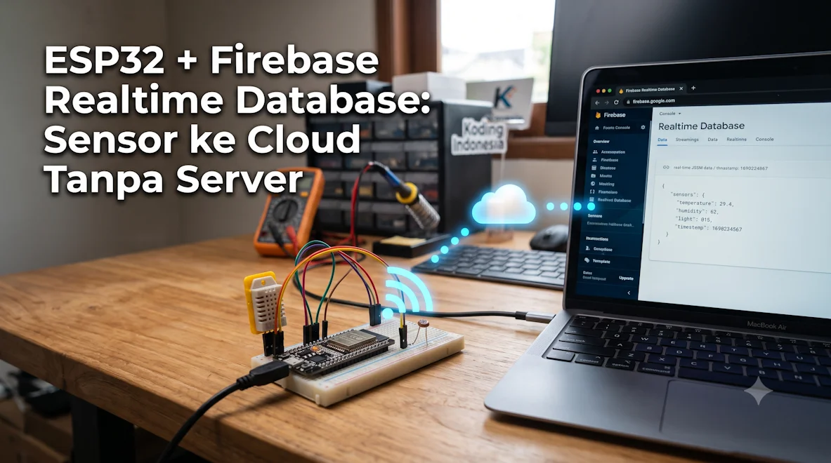ESP32 + Firebase Realtime Database: Sensor ke Cloud Tanpa Server