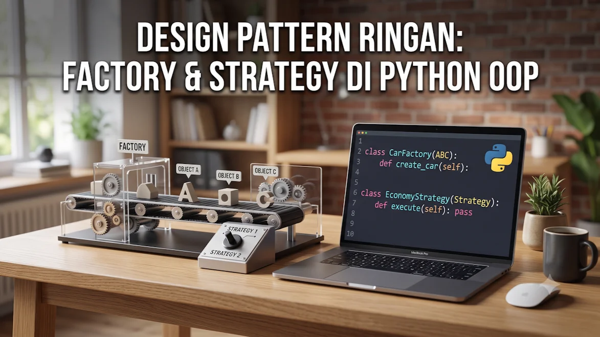 Design Pattern Ringan: Factory & Strategy di Python OOP